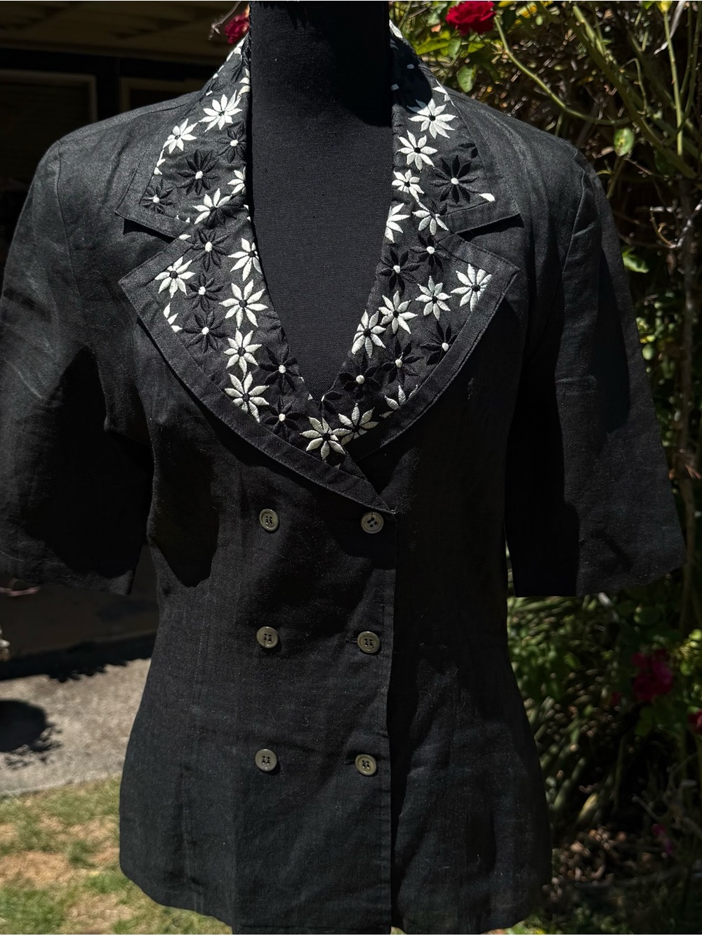 Vintage Della Roufogali embroidered statement jacket